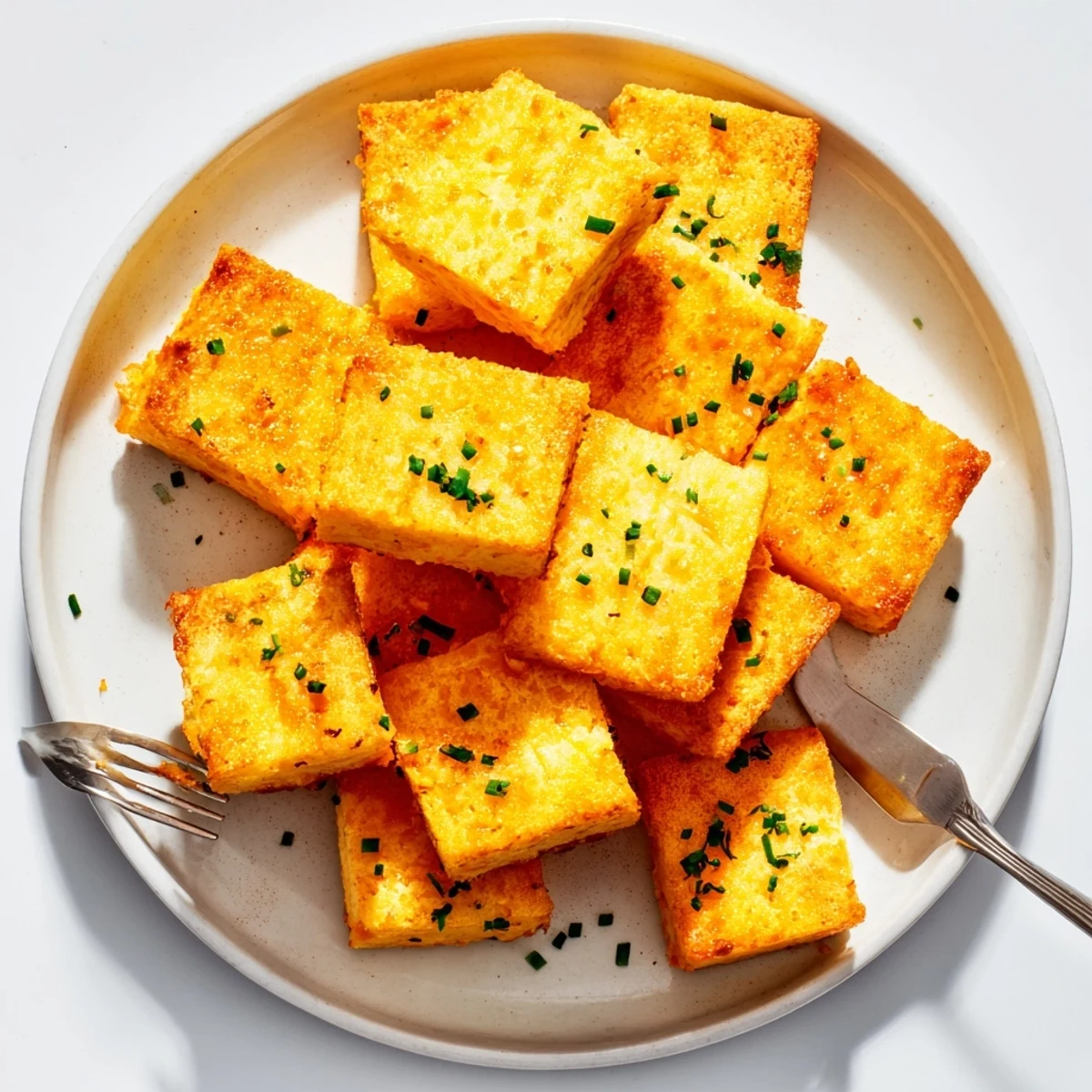 Ultra-crispy baked cheese and herb snacks piled high on a rustic serving platter