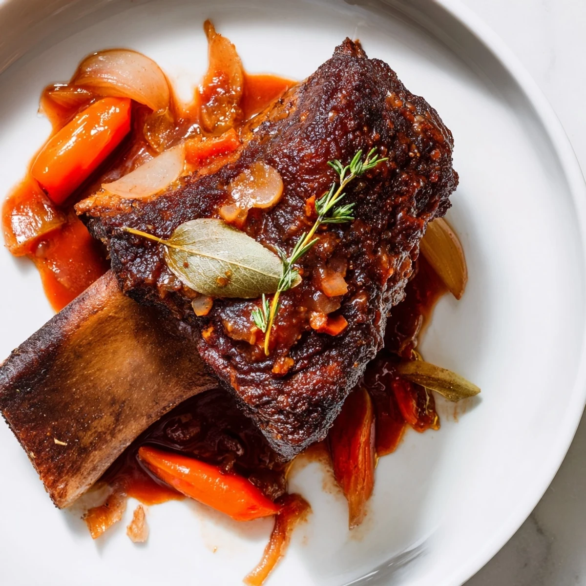 Gently shredded Slow Cooker Beef Short Ribs served atop creamy polenta, steaming  