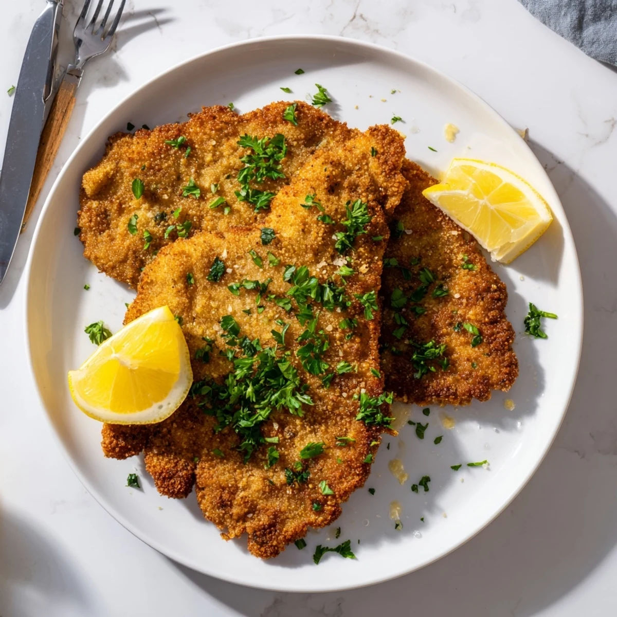Tender breaded beef escalopes fried to perfection with crunchy panko and Parmesan coating