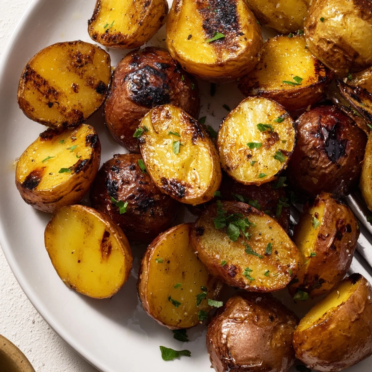 Grilled Potatoes Recipe served hot with garlic aioli and smoky paprika aroma