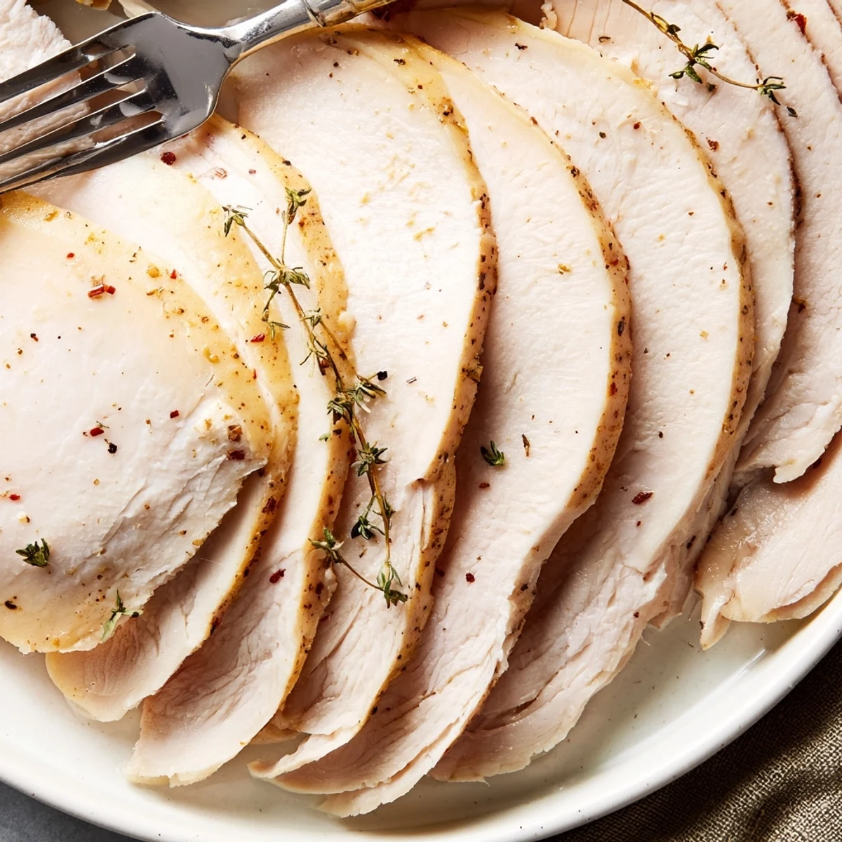 Thinly sliced Homemade Sandwich Deli Meat chilled, seasoned, ready for sandwiches