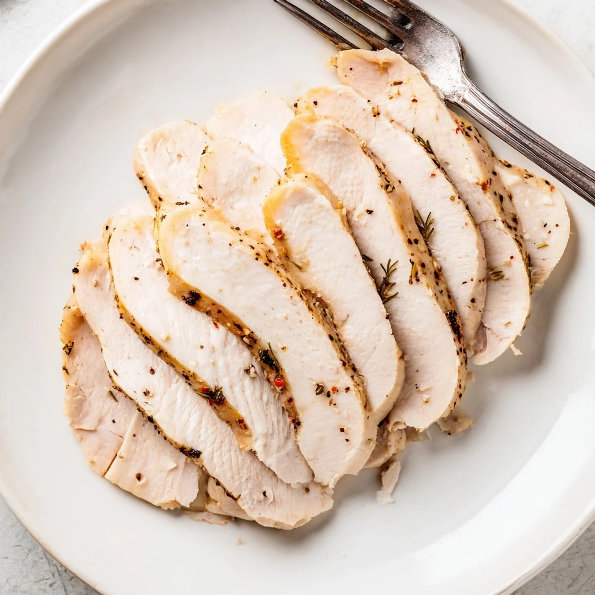 Warm Homemade Sandwich Deli Meat resting on rack, aromatic and juicy