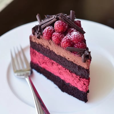 Raspberry Chocolate Mousse Cake
